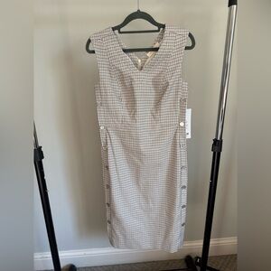 Etcetera Black and White Checkered Dress